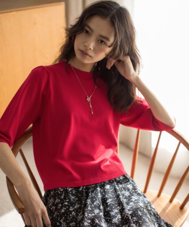 組曲 フラワーメタル ニットTシャツ チェリー