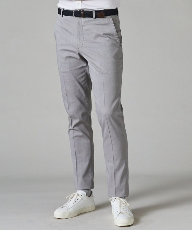 GOTAIRIKU ウエストアジャスター/折り目加工/吸汗速乾/洗える【ビジネス対応】クールマックスパンツ（24年モデル） ライトグレー系