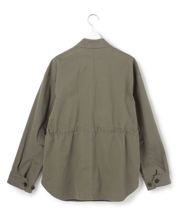 23区 コットンストレッチ ミリタリー ジャケット カーキ