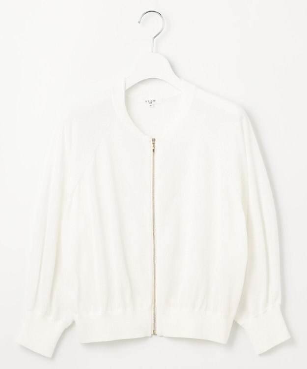 23区 L 【SLOW/一部店舗限定】シアー ブルゾン ホワイト系