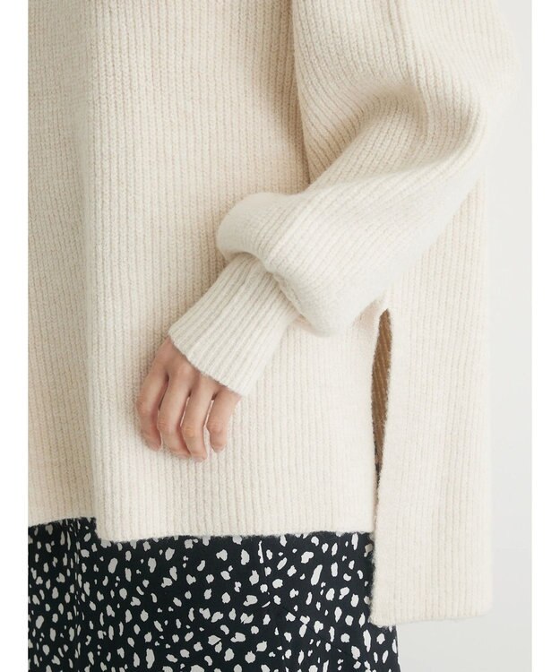 Green Parks ・Ｐｅｔｉｔ　Ｆｌｅｕｒ　両Ｖネックニットチュニック Off White