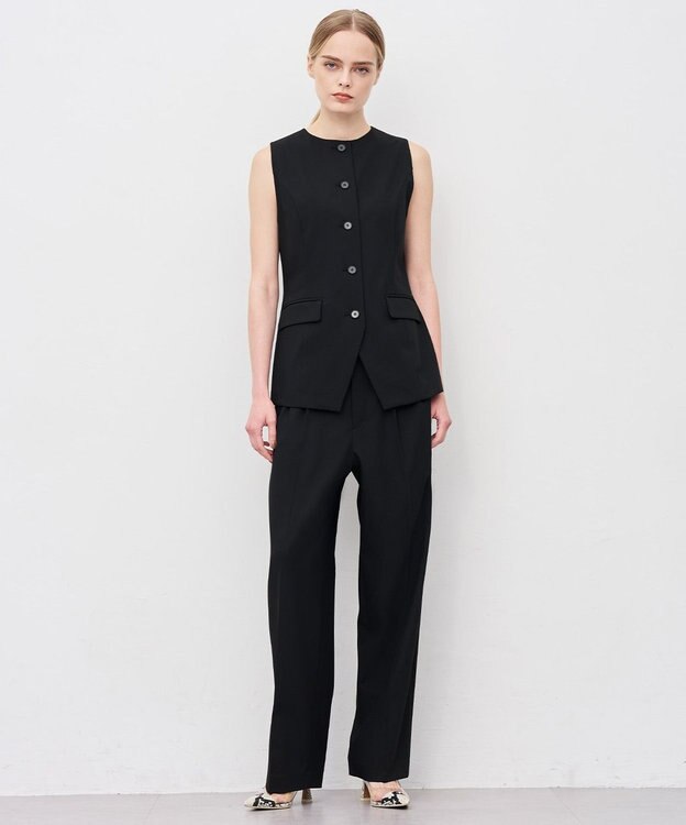 uncrave TRツイル ベーシックトラウザー ブラック