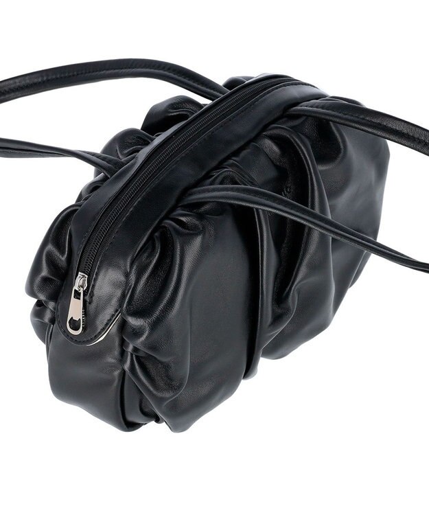 tsumori chisato CARRY ラムギャザー ミニボストン トートバッグ ブラック