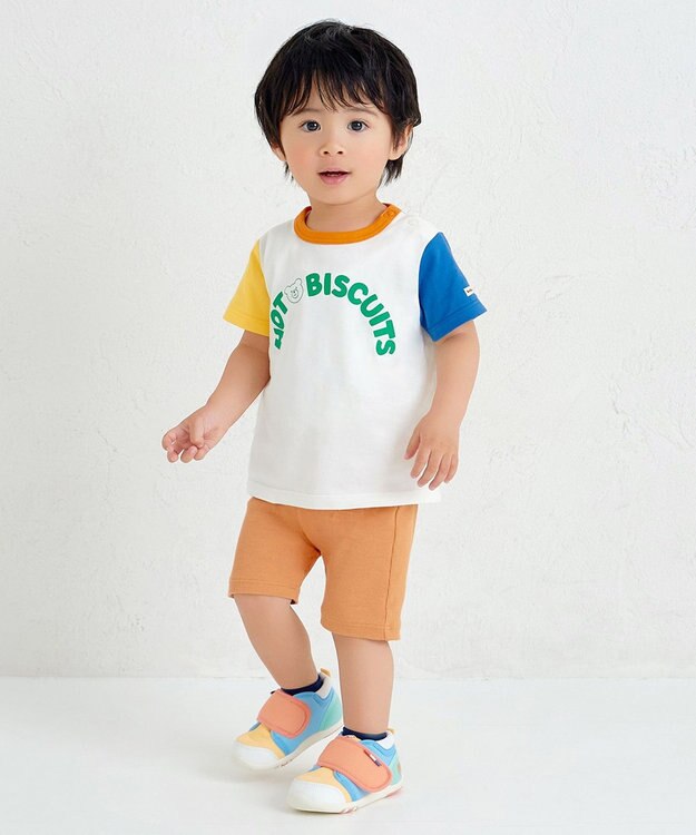 MIKI HOUSE HOT BISCUITS 【70-120cm】ロゴシリーズ 半袖Tシャツ マルチカラー