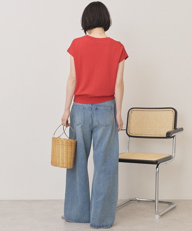 AMERICAN HOLIC フレンチスリーブニットプルオーバー Red