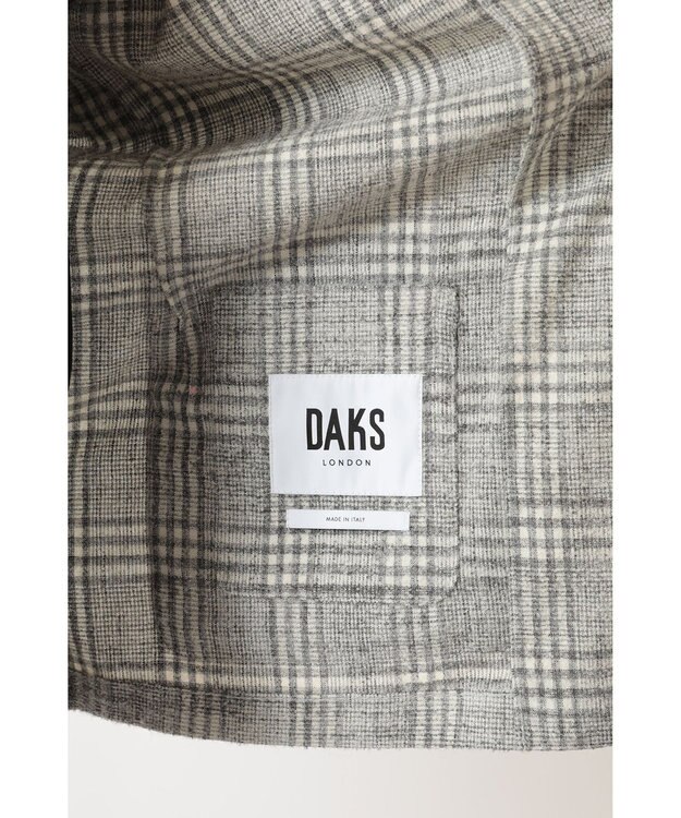 DAKS グレーチェック テーラード オーバーシャツ グレー