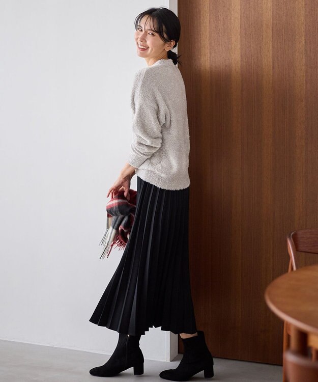 ANY シャイニーニットプルオーバー シャンパン