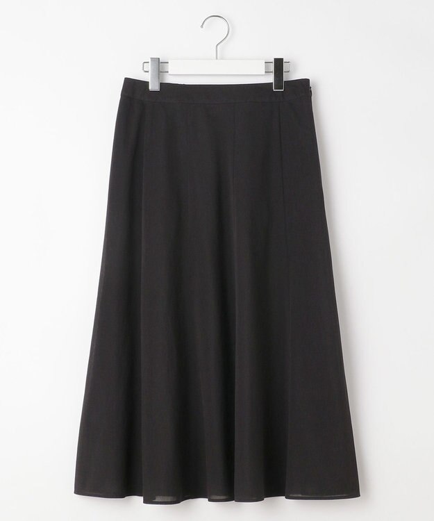 J.PRESS LADIES L 【洗える】シアートリコット フレアー スカート ブラック系