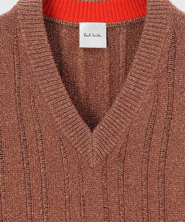 Paul Smith グリッター ニット ベスト ブラウン