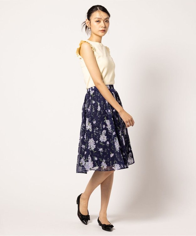 TOCCA 【洗える】MIMOSA IMPRESSION スカート ネイビー系
