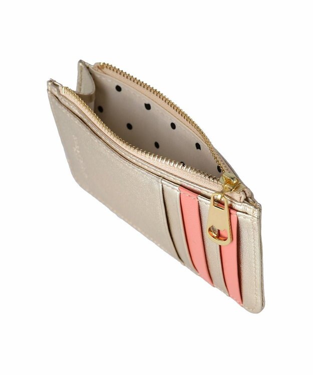 tsumori chisato CARRY tcパッチワーク カードケース フラグメントケース ミニ財布 ゴールド