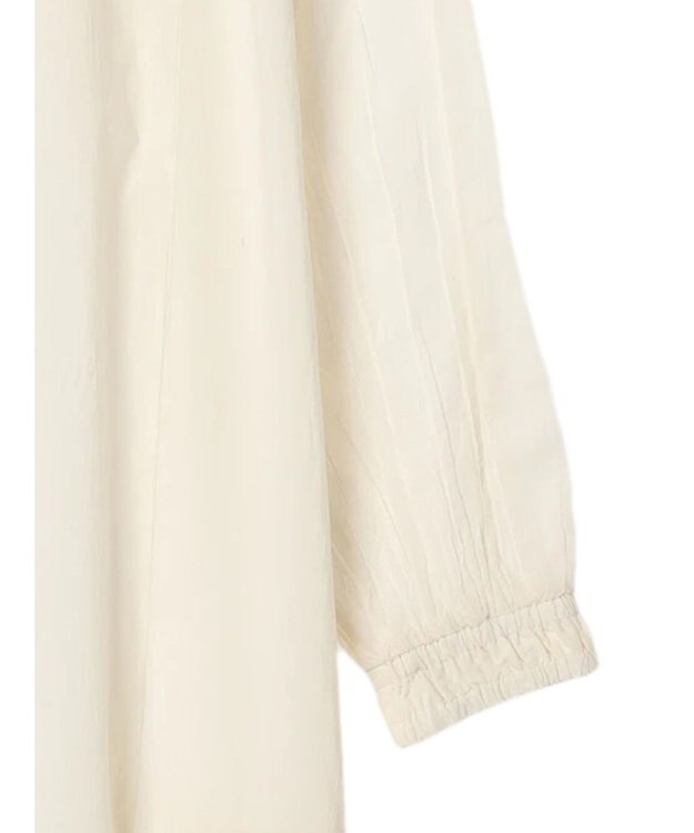 CRAFT STANDARD BOUTIQUE インド綿フリル衿ワンピース Ivory