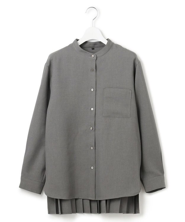 J.PRESS YORK STREET 【WOMEN】バックプリーツブラウス グレー系