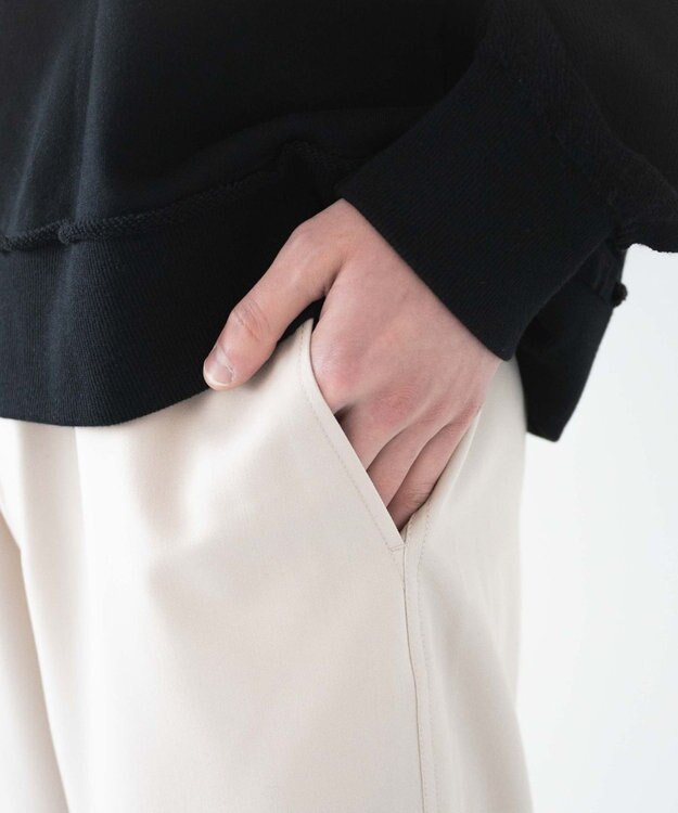 WEGO 【ウエストゴム/SMLサイズ展開】TRイージーストレートパンツ ライトベージュ