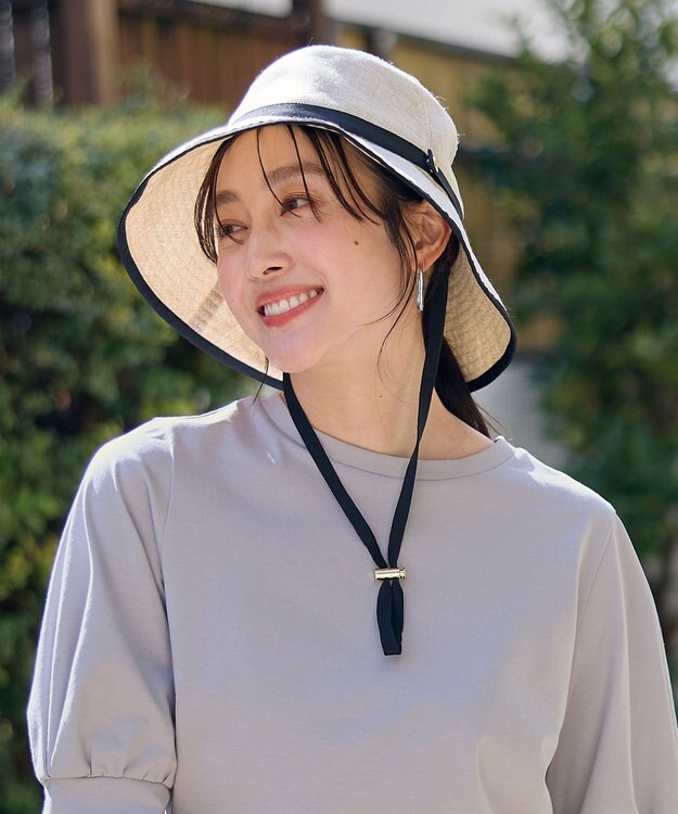 ANY 【手洗い可/UVケア】雑材ハット ナチュラル