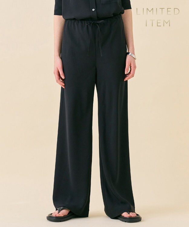 BEIGE， 【WEB限定・洗える】CELOSIA / ドロストワイドパンツ Black