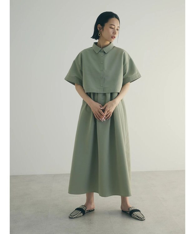 Green Parks armonia．ＳＥＴ２点　シャツワンピース Green