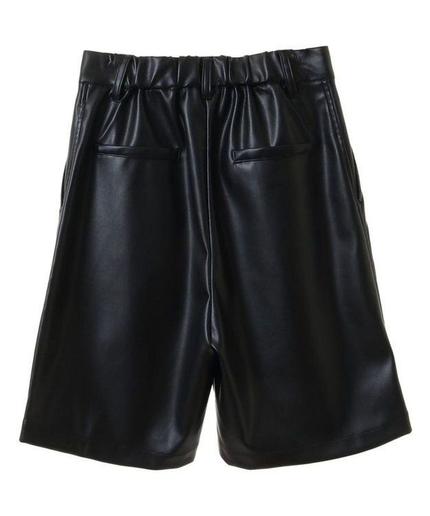 Green Parks レザーショートパンツ Black