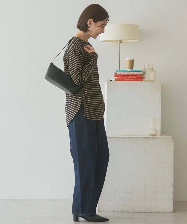 AMERICAN HOLIC アソートラウンドカットプルオーバー Border Black