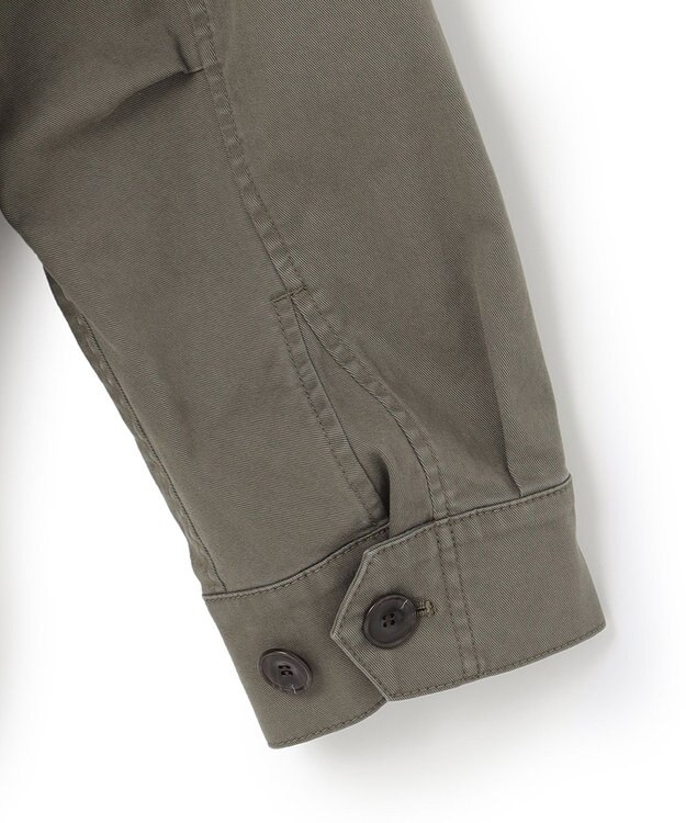 23区 コットンストレッチ ミリタリー ジャケット カーキ