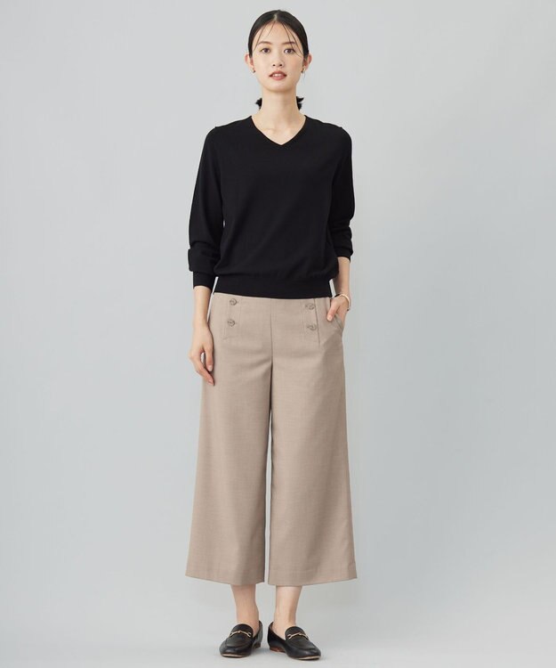 J.PRESS LADIES 【ご好評につき新色追加！・WEB限定カラーあり・洗える】PRINCE Vネック ニット ブラック系