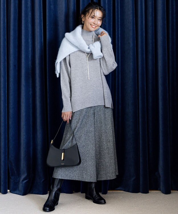 23区 【滝沢眞規子さん着用】クルーネック ヘアリー ニット サックスブルー系