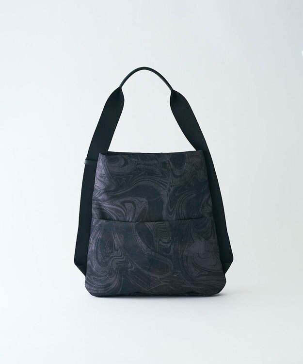 MIYABIYA LAQUOH マーブル墨流し ワンショルダーL カーキ