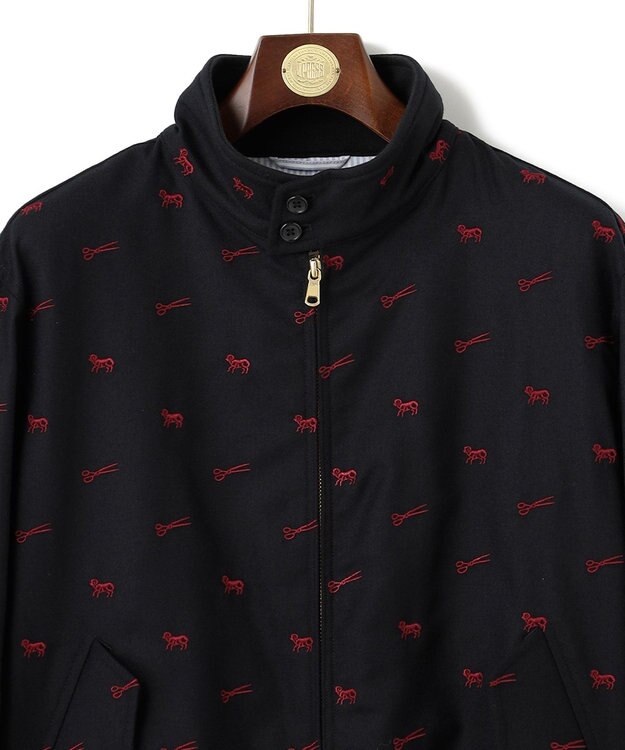 J.PRESS MEN エンブロイダリーゴルフジャケット ネイビー系