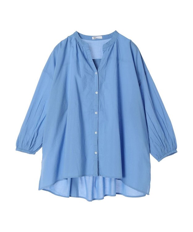 CRAFT STANDARD BOUTIQUE インド綿スキッパーチュニック Sax