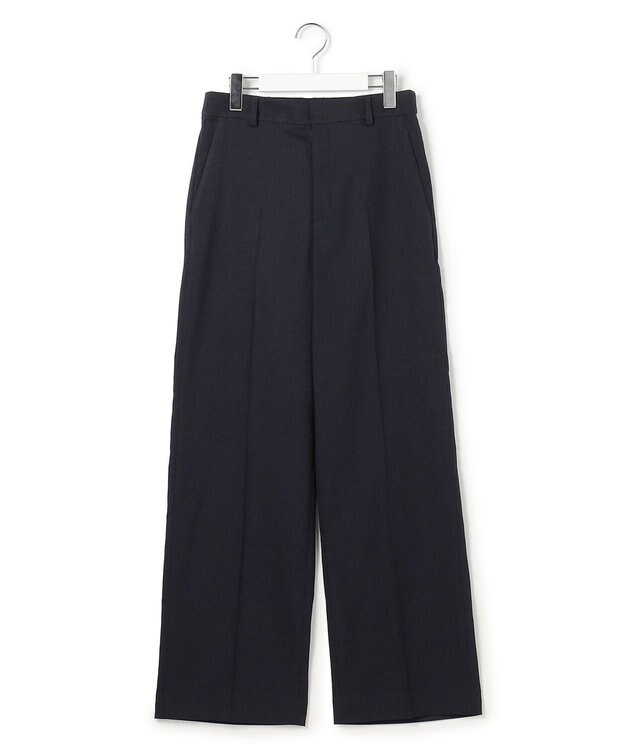 23区 S アイアスマットストレッチ ワイド パンツ ネイビー