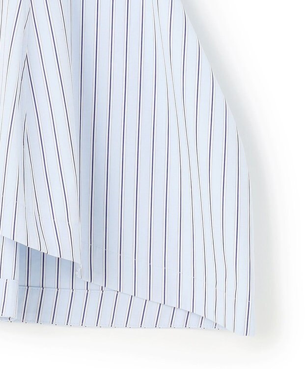 uncrave THOMAS MASON ペプラムジレブラウス ブルーストライプ