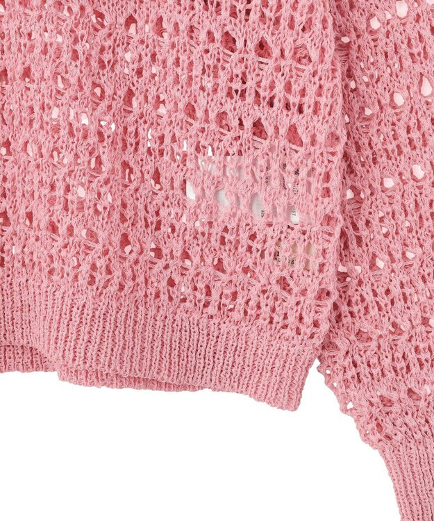 earth music&ecology メッシュニットプルオーバー Pink
