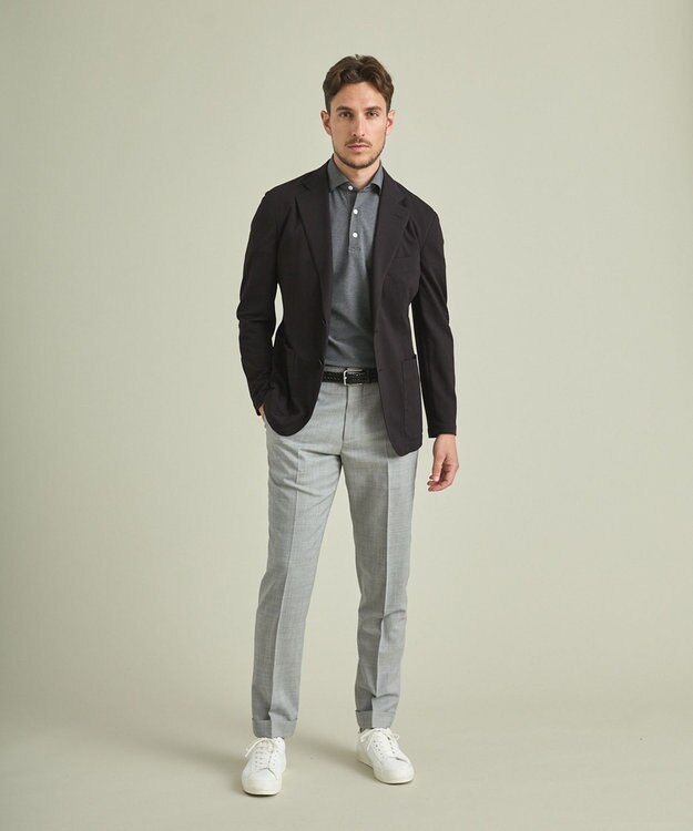 GOTAIRIKU 【ストレッチ】ブロックサッカージャージージャケット ブラック系