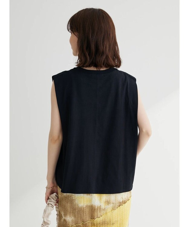 Green Parks ・ＳＵＧＡＲ　ＳＰＯＯＮ　ショルダータックフレンチＴシャツ Black