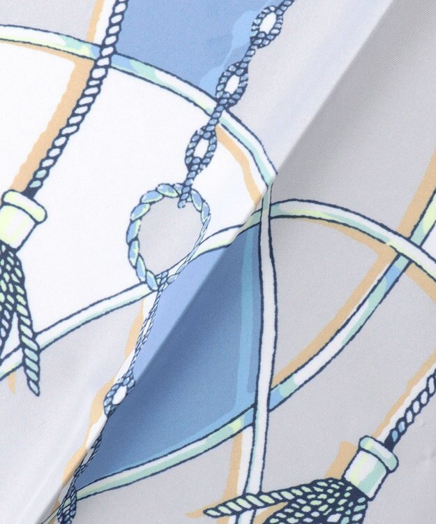 ANY SIS 【WEB・一部店舗限定】大判チェーン スカーフ ブルーチェーン