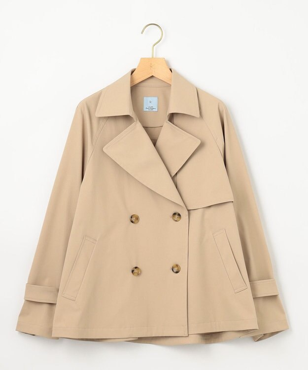 組曲 【WEB限定】コットンライクツイル ショートトレンチコート キャメルベージュ系