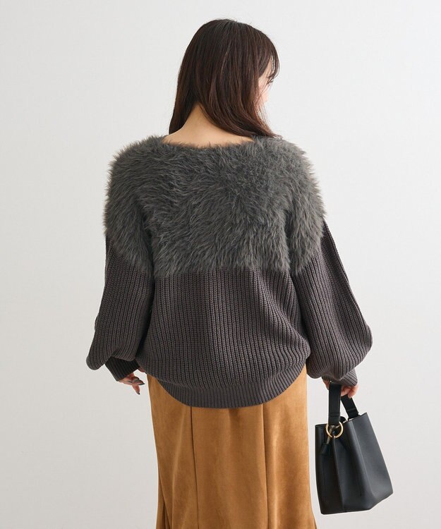 Green Parks ・Ｐｅｔｉｔ　Ｆｌｅｕｒ　シャギーキリカエニット Charcoal Gray