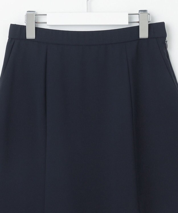 自由区 【セットアップ対応・UVカット・接触冷感・洗える】ライトストレッチフレア スカート ネイビー