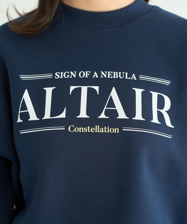 earth music&ecology アソートロゴショートスウェット Navy