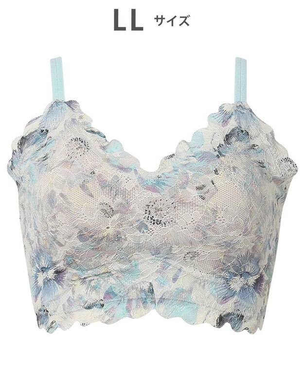 WACOAL 【GOCOCi ゴコチ】 ブラレット アウターにひびきにくい 肌あたりのやさしいレース ワイヤレス ブラジャー ノンワイヤーブラ レディース CGG297 /ワコール サックス