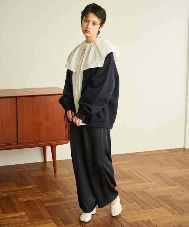 #Newans 【セレモニーにも】2wayタックフレアカラーブラウス ホワイト