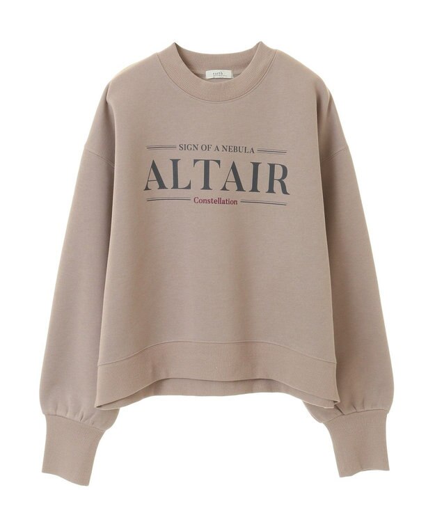 earth music&ecology アソートロゴショートスウェット Pink Beige