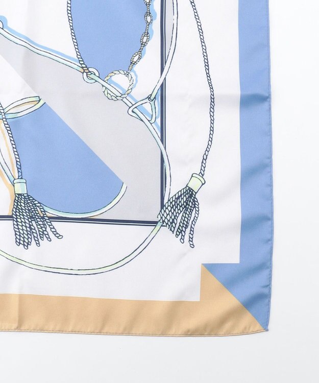 ANY SIS 【WEB・一部店舗限定】大判チェーン スカーフ ブルーチェーン