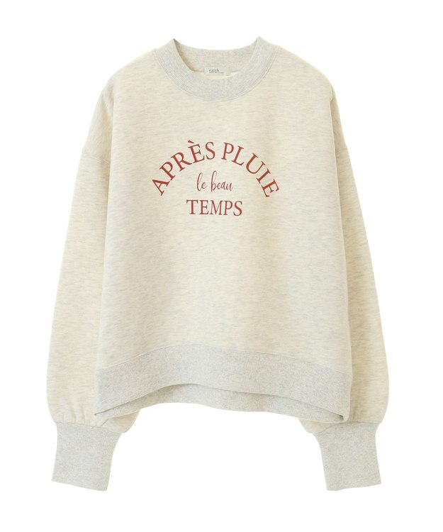 earth music&ecology アソートロゴショートスウェット Oatmeal