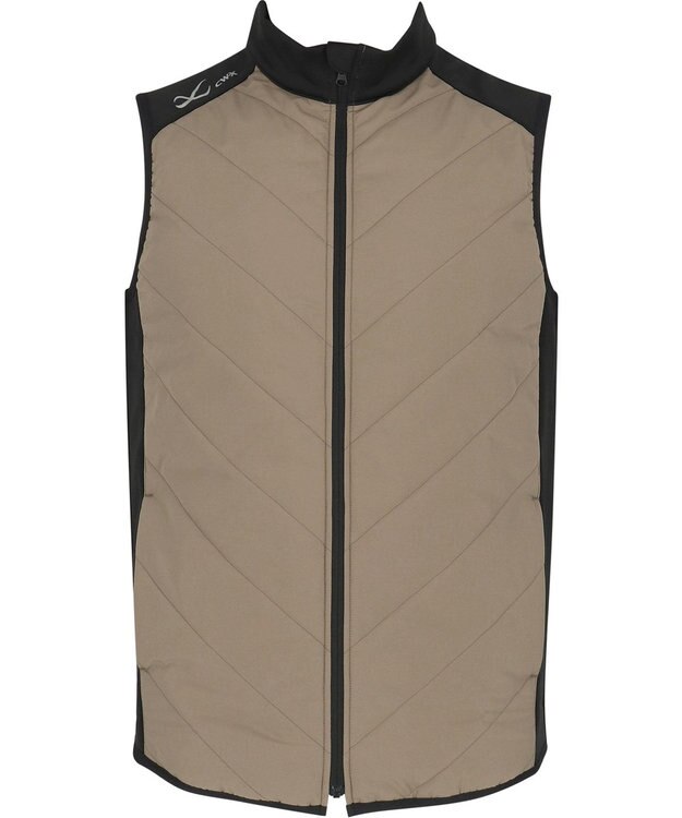 CW-X 【MEN】 CW-X メンズ ベストジャケット 中綿(前身・後ろ上半身) 保温(本体) ノースリーブ ハイネック スポーツ DWO609 /ワコール カーキ