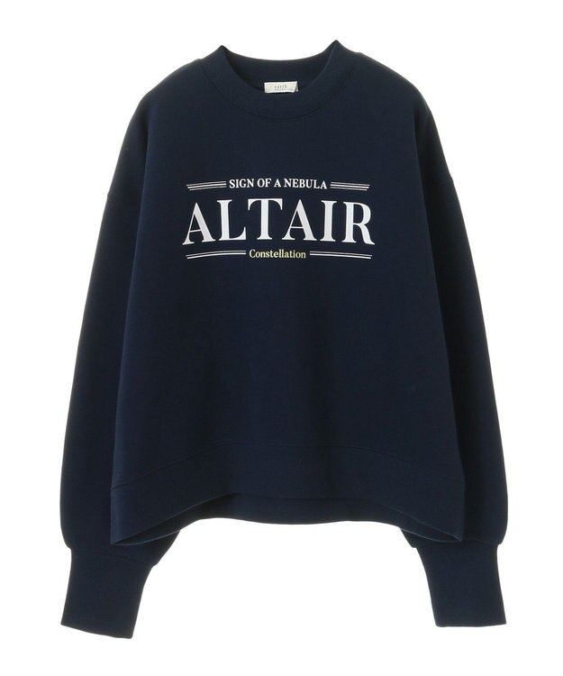 earth music&ecology アソートロゴショートスウェット Navy