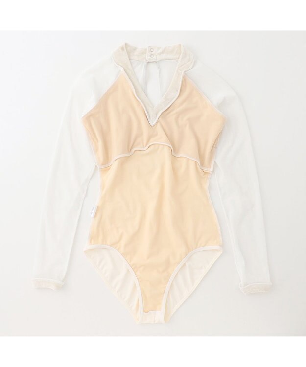 Chacott ◎【Nela ライン】ロングスリーブレオタード オフホワイト