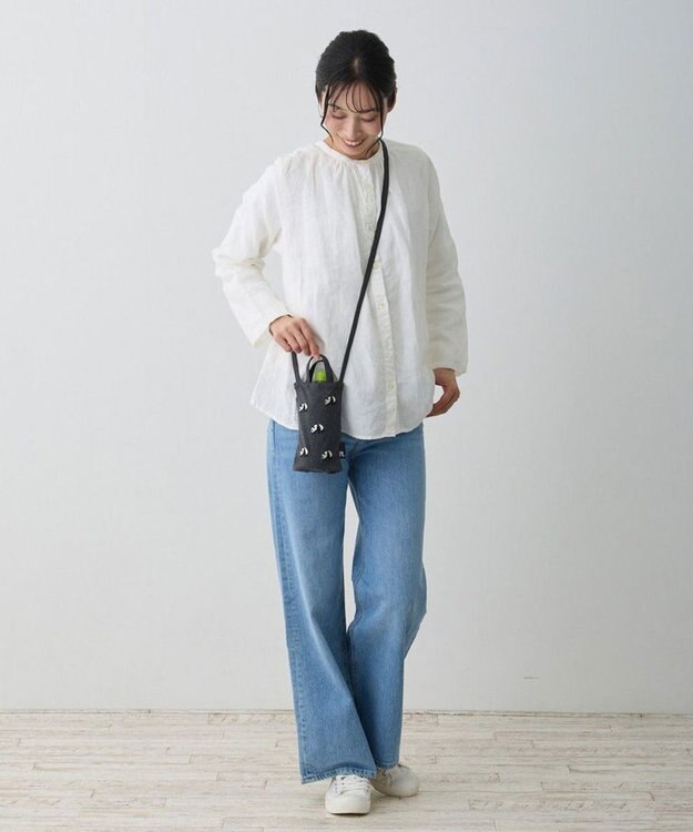 ROOTOTE 1279【スマホショルダー】CJ.ベビールー.パンダ.リサイクルコットン-A 01：グレー