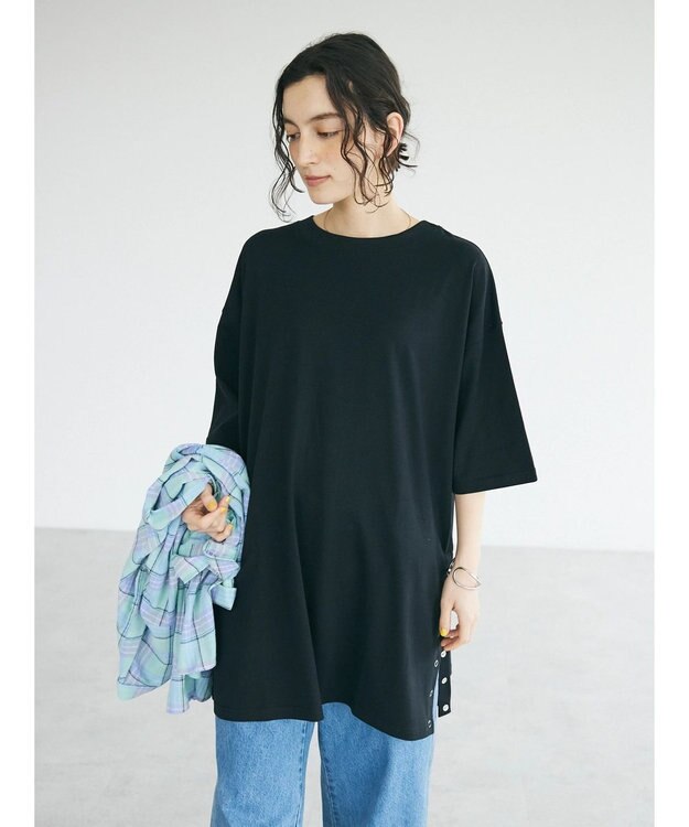 CRAFT STANDARD BOUTIQUE リングドットチュニック Black