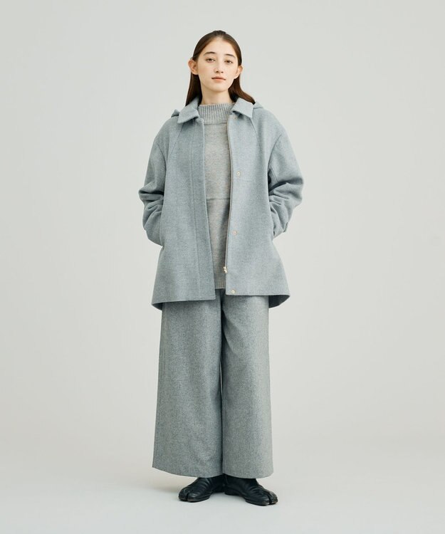 J.PRESS YORK STREET 【WOMEN】ウールカシミヤ ハイネックニット ライトグレー系